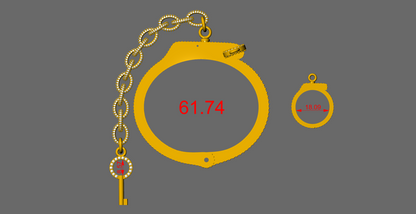 Handcuff Key Lock Mechanism daimond set Ring & Bracelet  CAD FILE