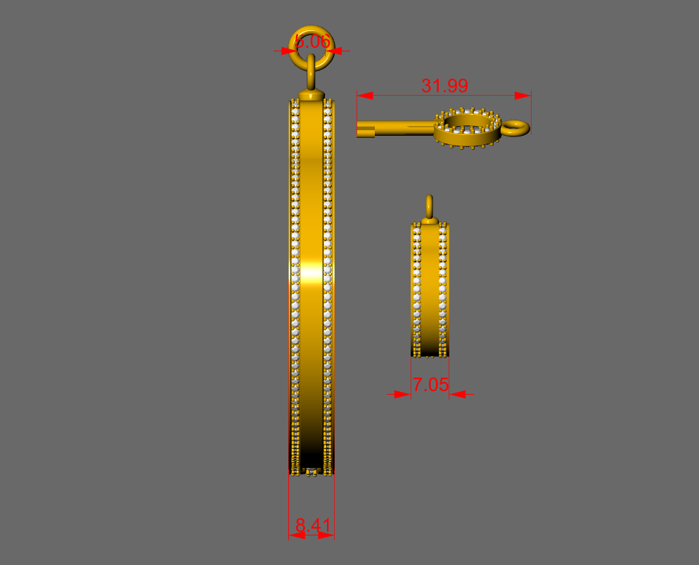 Handcuff Key Lock Mechanism daimond set Ring & Bracelet  CAD FILE