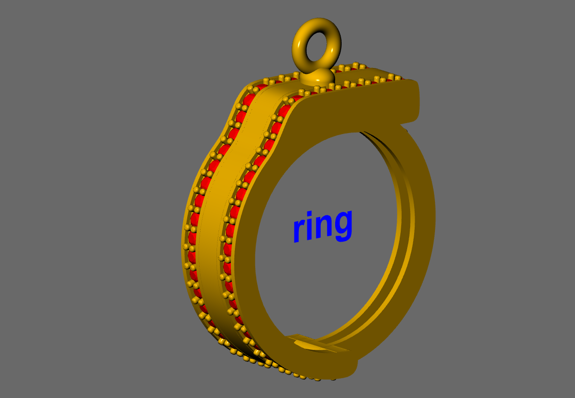 Handcuff Key Lock Mechanism daimond set Ring & Bracelet  CAD FILE