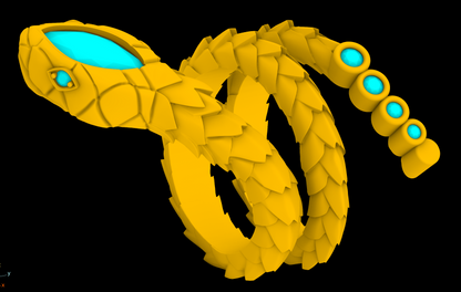 Snake Wrap  With Daimond Set Ring  CAD FLE