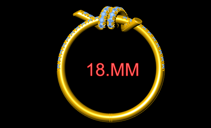 Knot Style Diamond Ring CAD FILE