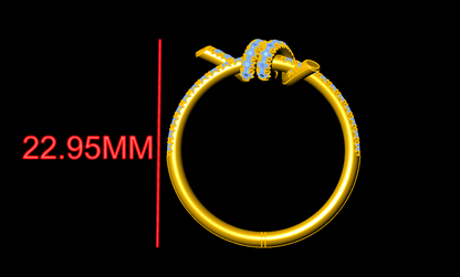 Knot Style Diamond Ring CAD FILE