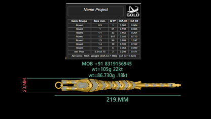 Panther Daimond Set Mechanism Bracelet  CAD FILE