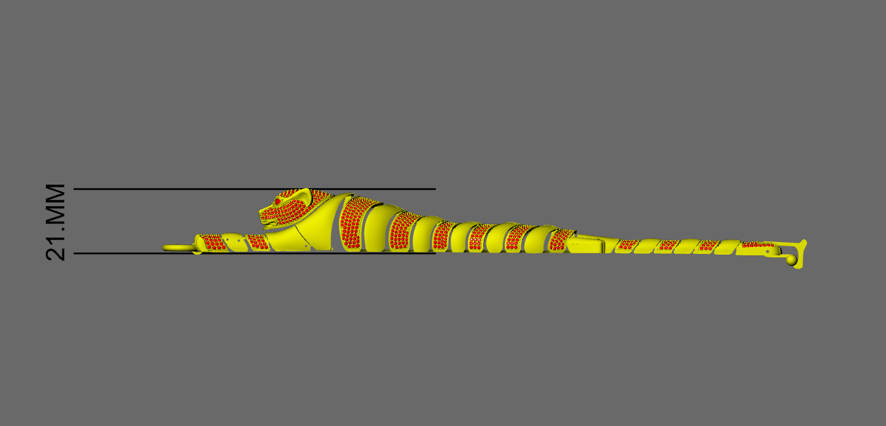 Panther Daimond Set Mechanism Bracelet  CAD FILE