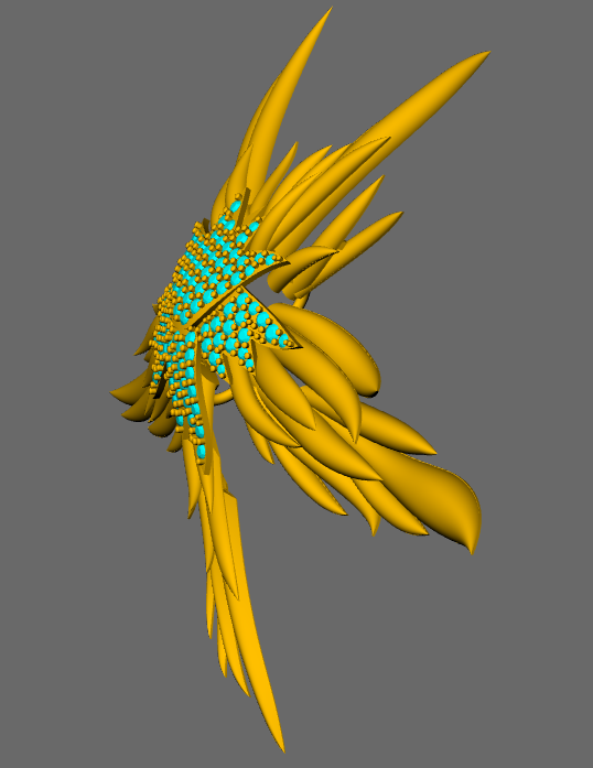 Octopus Brooch with Daimond Pave Setting CAD FILE