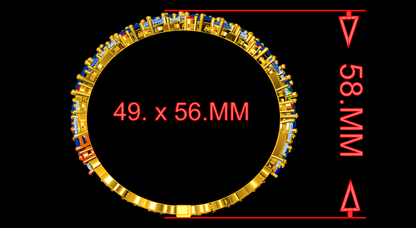Mix Stone Bracelet with Lock Mechanism CAD FILE