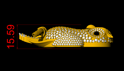 Pave Owl Brooch Gold With Diamond Set  CAD FILE
