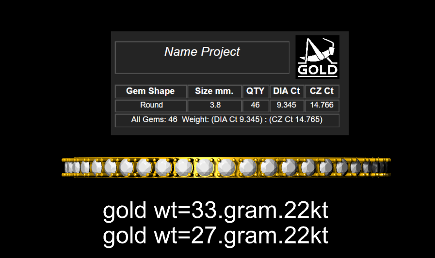 Diamond Tennis Spring BraceletCAD FILE