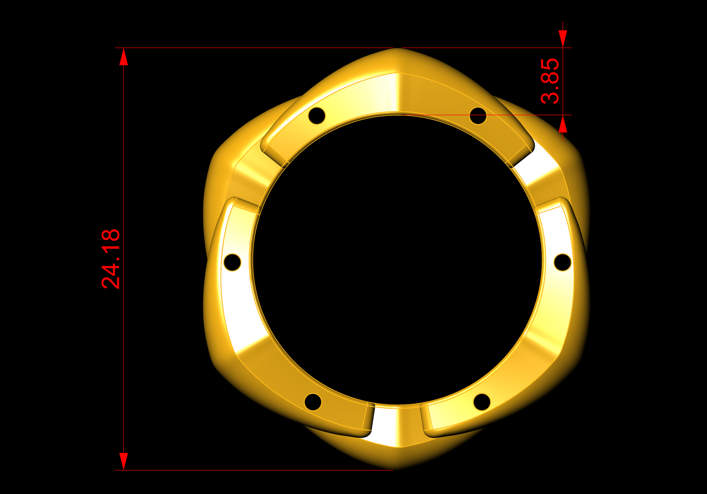 square link ring CAD FILE