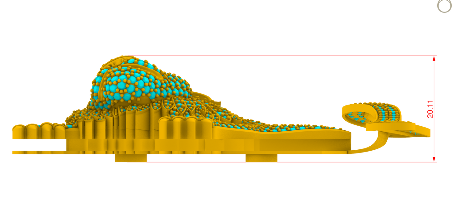 Lion Brooch CAD FILE