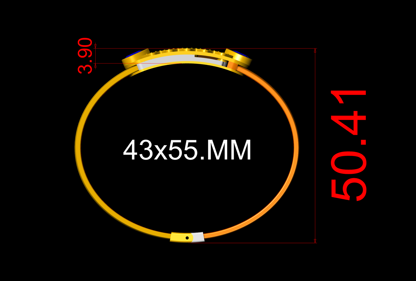 THREE WIRE OPENABLE DIAMOND BANGLE cad file