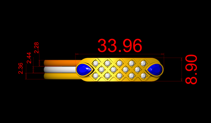 THREE WIRE OPENABLE DIAMOND BANGLE cad file