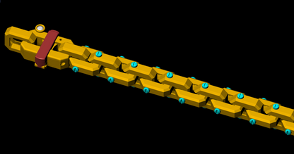 Rectangular Link Diamond Necklace CAD FILE