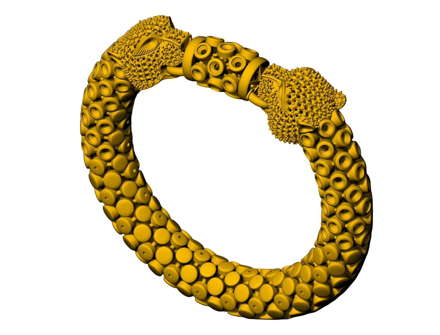 Doubel head panther bracelet CAD FILE