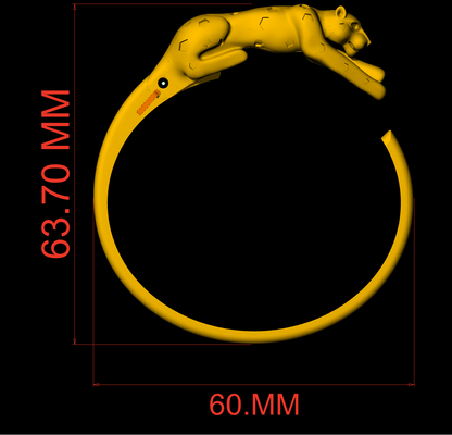 Panther Openable Bangle  STL AND 3DM CAD FILE
