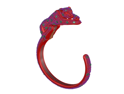 Panther Openable Bangle 3dm & stl CAD File