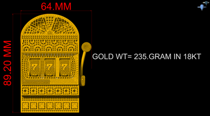 Diamond Slot Mechanism Jackpot pendent 3DM & STL CAD FILE
