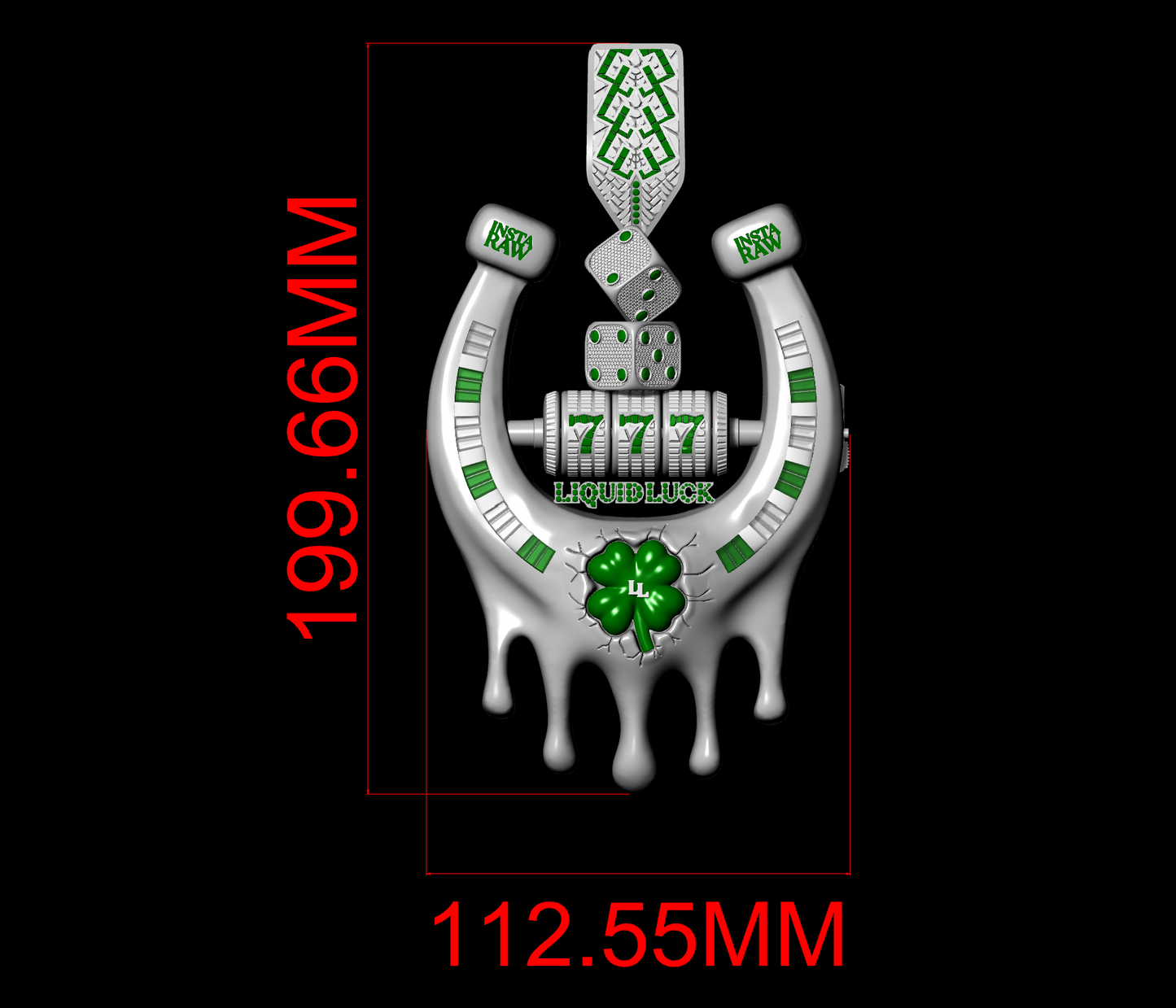 Mechanism Lock Pendant 3DM & STL CAD FILE