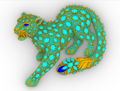 Panther brooch 3dm & stl cad file