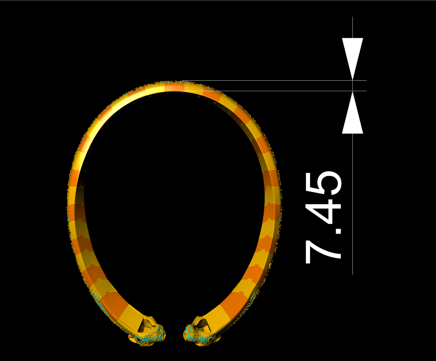 Bend panther Necklace 3DM & STL CAD FILE