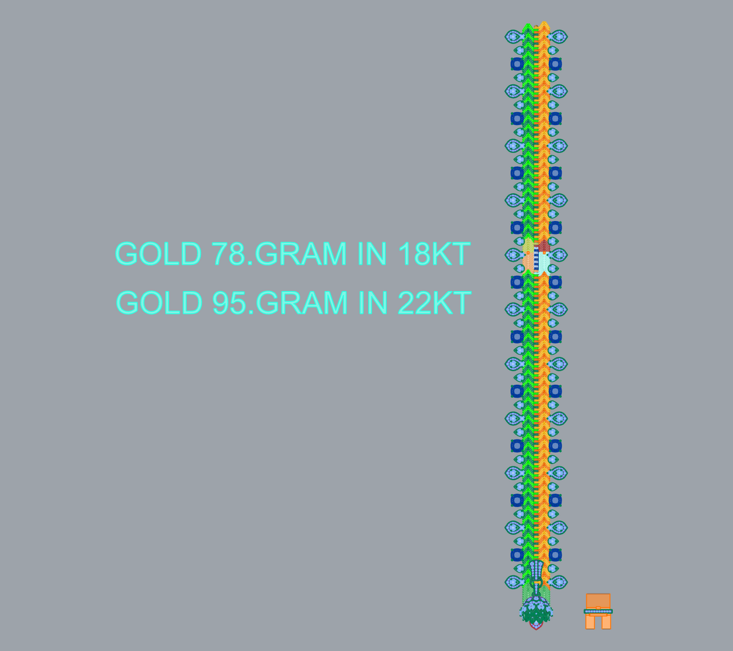 Zip Runner Diamond necklace 3DM & STL CAD FILE