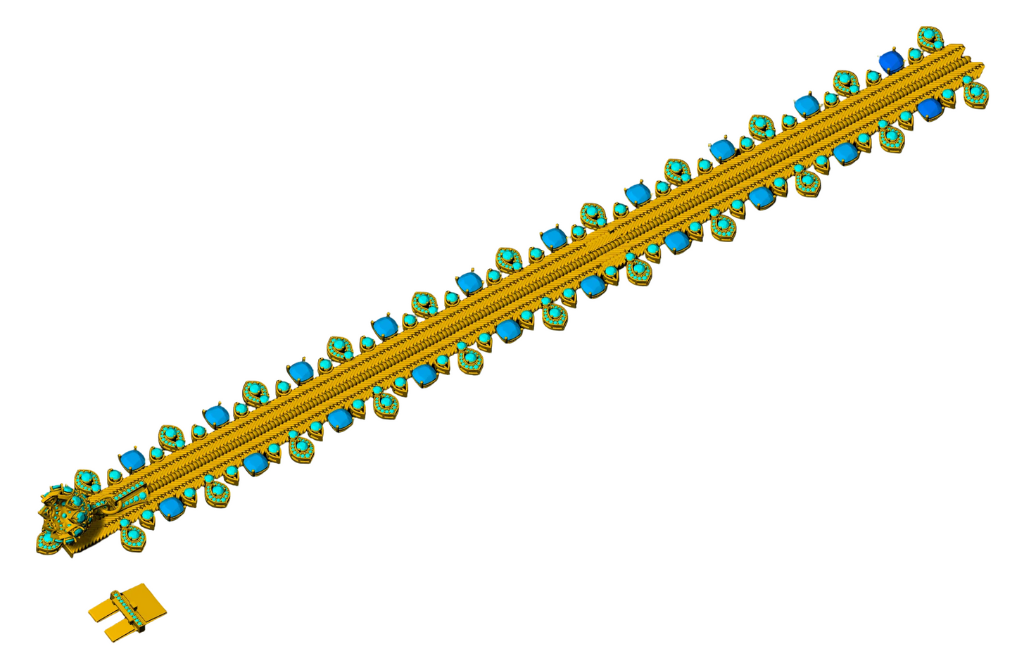 Zip Runner Diamond necklace 3DM & STL CAD FILE