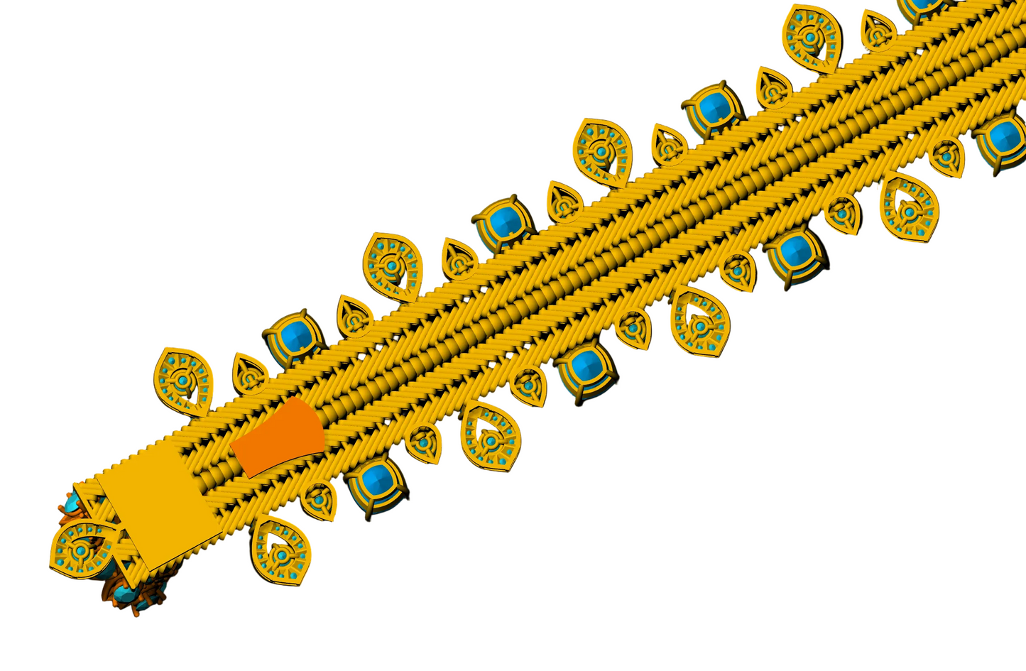 Zip Runner Diamond necklace 3DM & STL CAD FILE