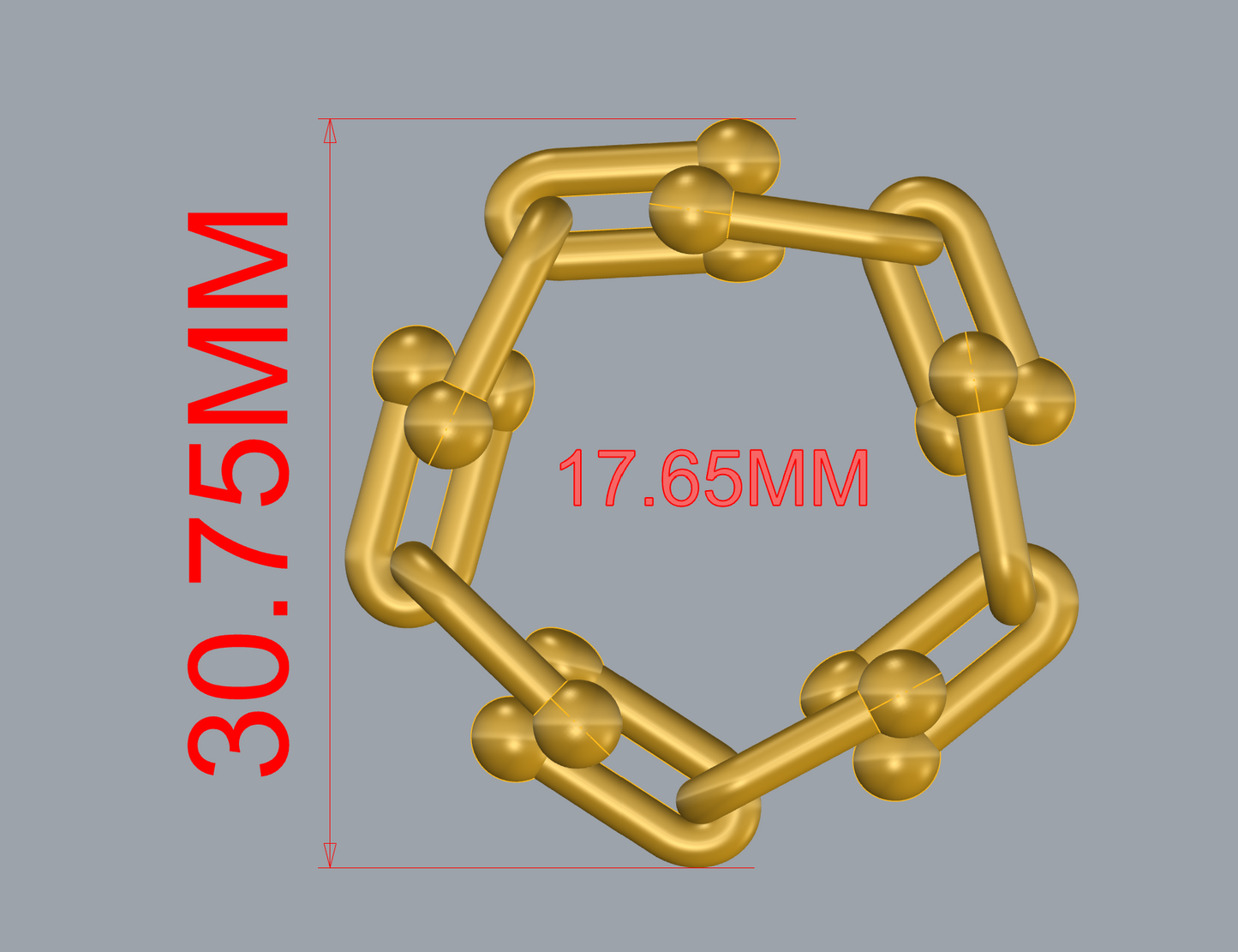 Hardware Ring Gold & Silver CAD FILE 3DM STL & STP Files