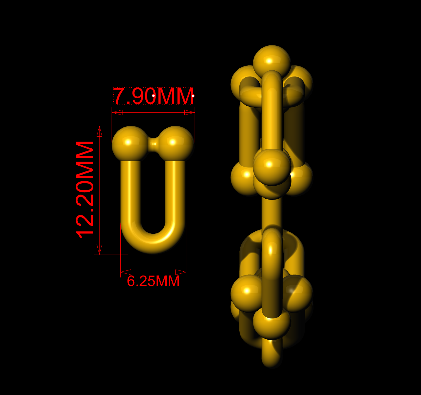 Hardware Ring Gold & Silver CAD FILE 3DM STL & STP Files