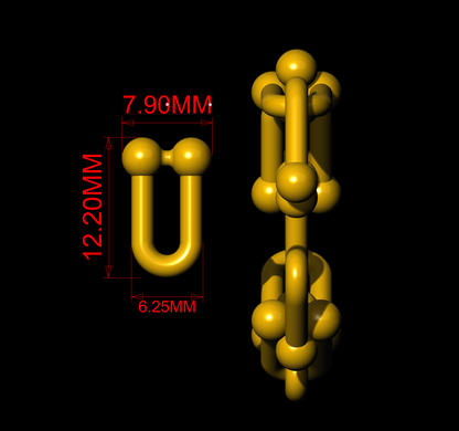 Hardware Ring Gold & Silver CAD FILE 3DM STL & STP Files