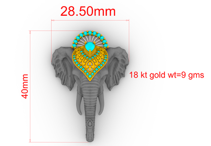 Elephant Pendant  3DM & STL CAD FILE