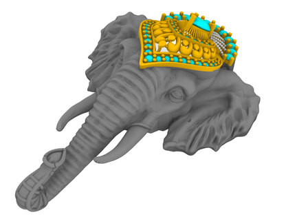 Elephant Pendant  3DM & STL CAD FILE