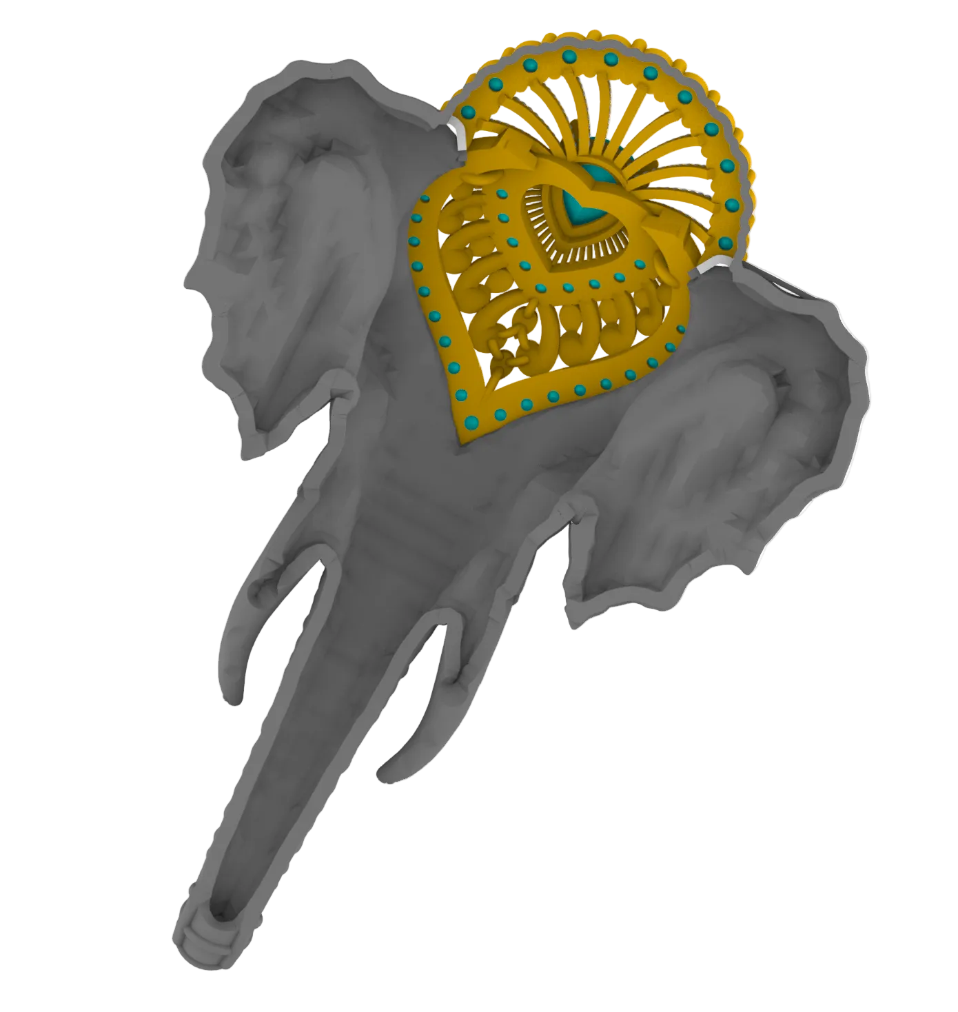 Elephant Pendant  3DM & STL CAD FILE