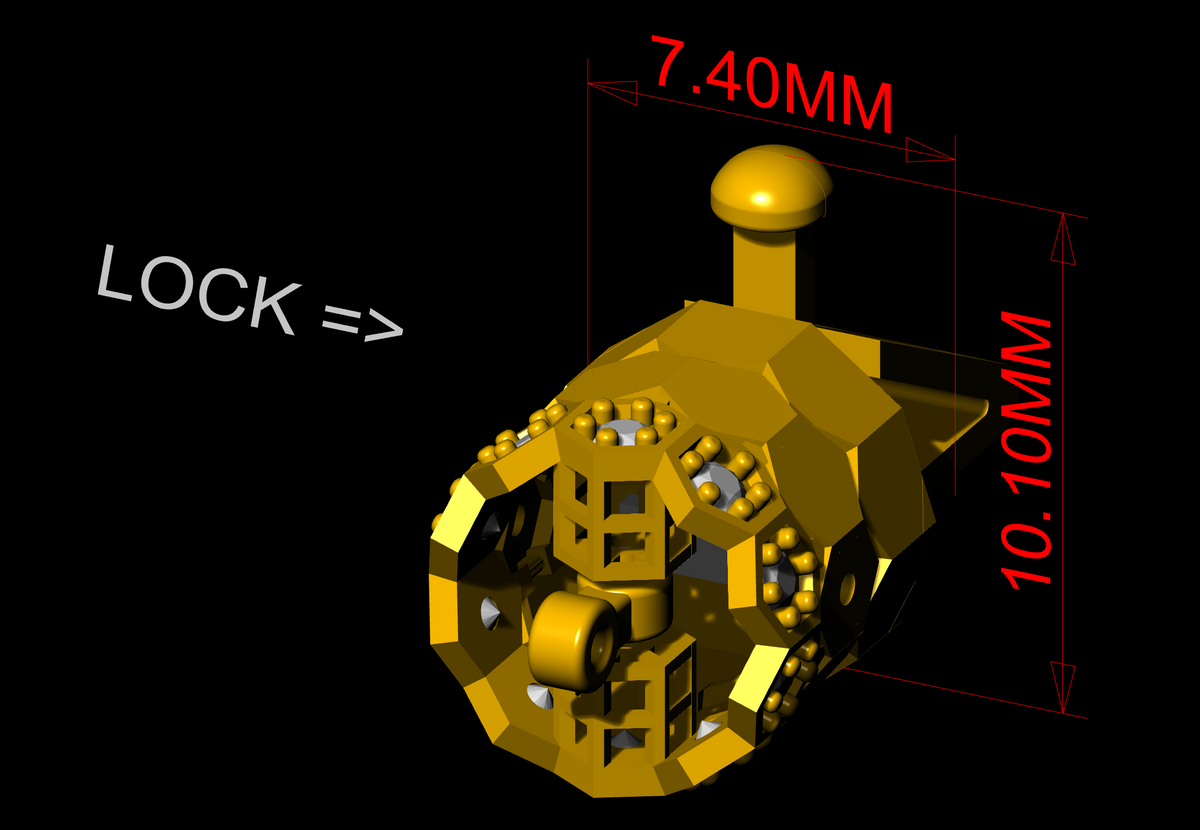 Honeycomb Full Pavé Lock Bracelet — jewelry CAD design