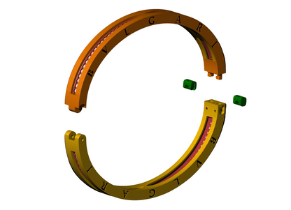 B.Zero1 Inspired stone Bracelet CAD Design Original Lock Mechanism STL & 3DM