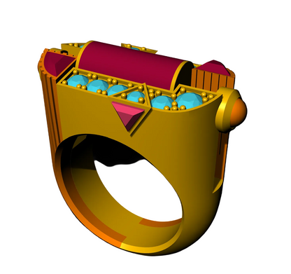 Diamond Set Ring CAD FILE