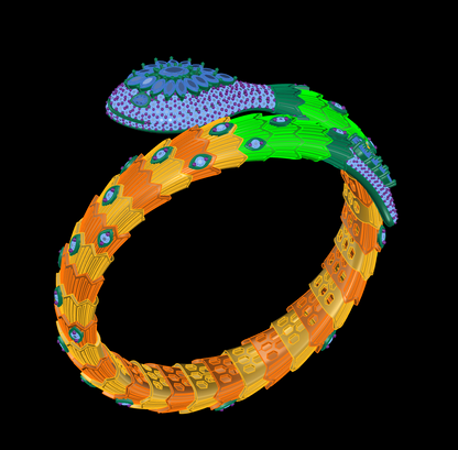 Snake Design Marquise Diamond Bracelet CAD File