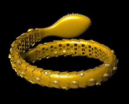 Snake Design Marquise Diamond Bracelet CAD File