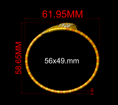 Snake Wrap Flexible Bracelet CAD FILE