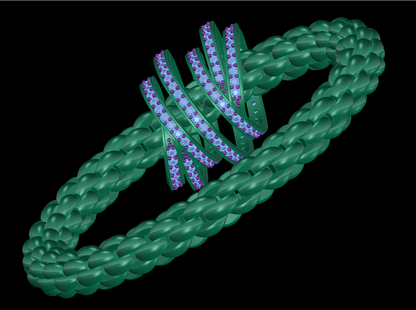 Stretchable braided gold bracelet cad file 3D print model