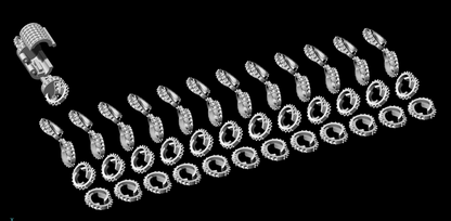 Twisted Diamond Necklace cad file 3D print model