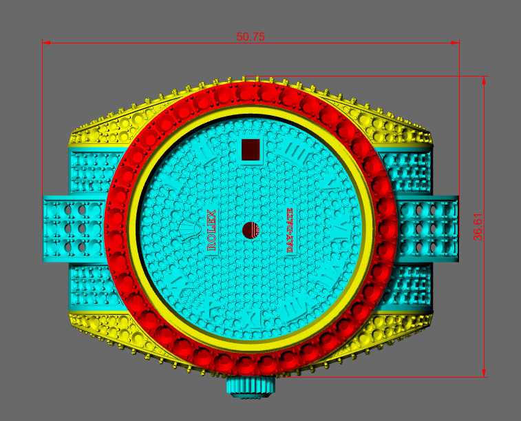 Classic Full Stone Watch CAD FILE