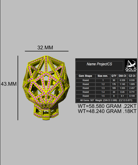 Panther Head daimond set Ring for Men CAD FILE