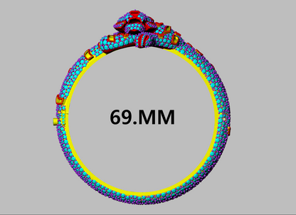 Panther Head Openable Full Daimond Set Bangle CAD FILE