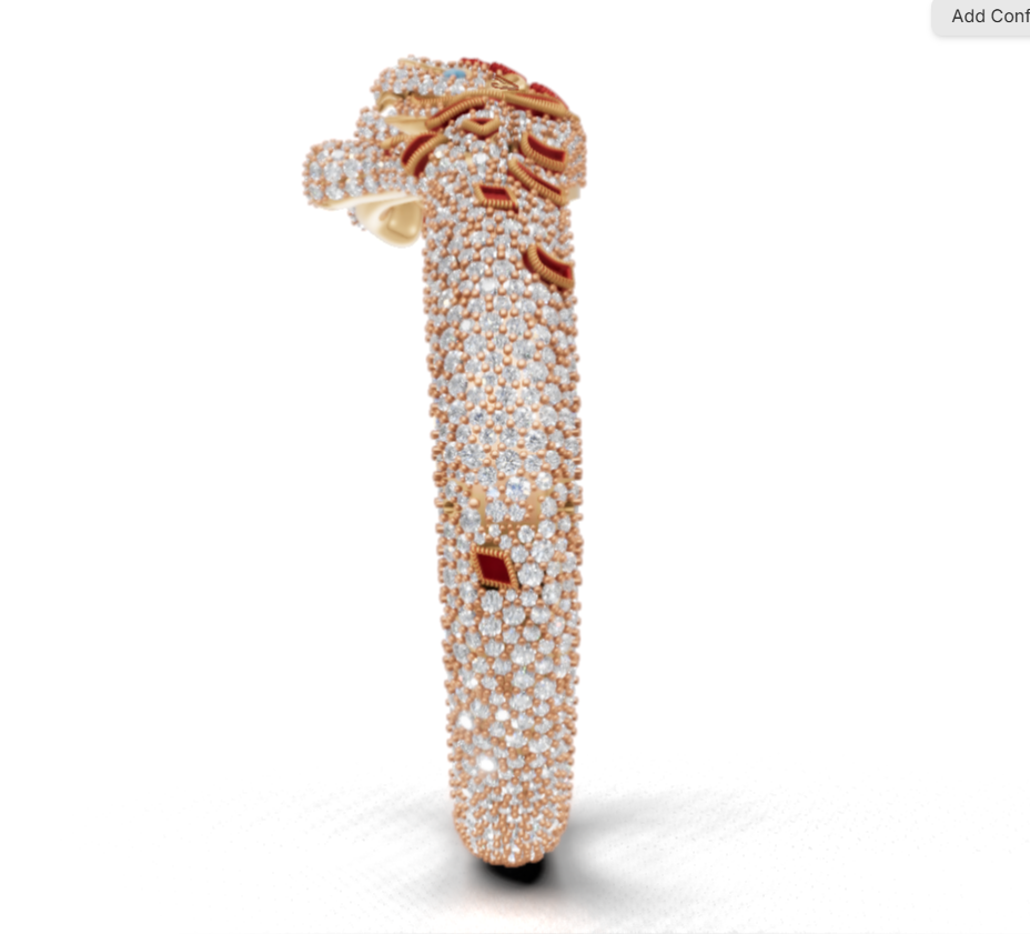 Panther Head Openable Full Daimond Set Bangle CAD FILE