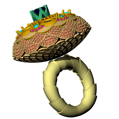 Mushroom mechanism Ring CAD file