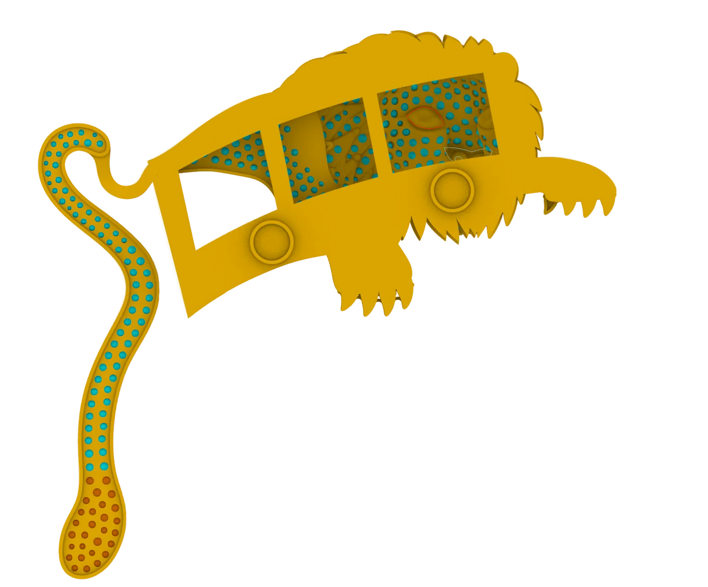 Lion Brooch CAD FILE