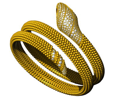 Serpent Flexible Bracelet CAD FILE
