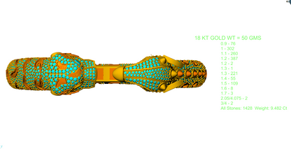 Doubel face Openable Bangle STL & 3DM CAD FILE