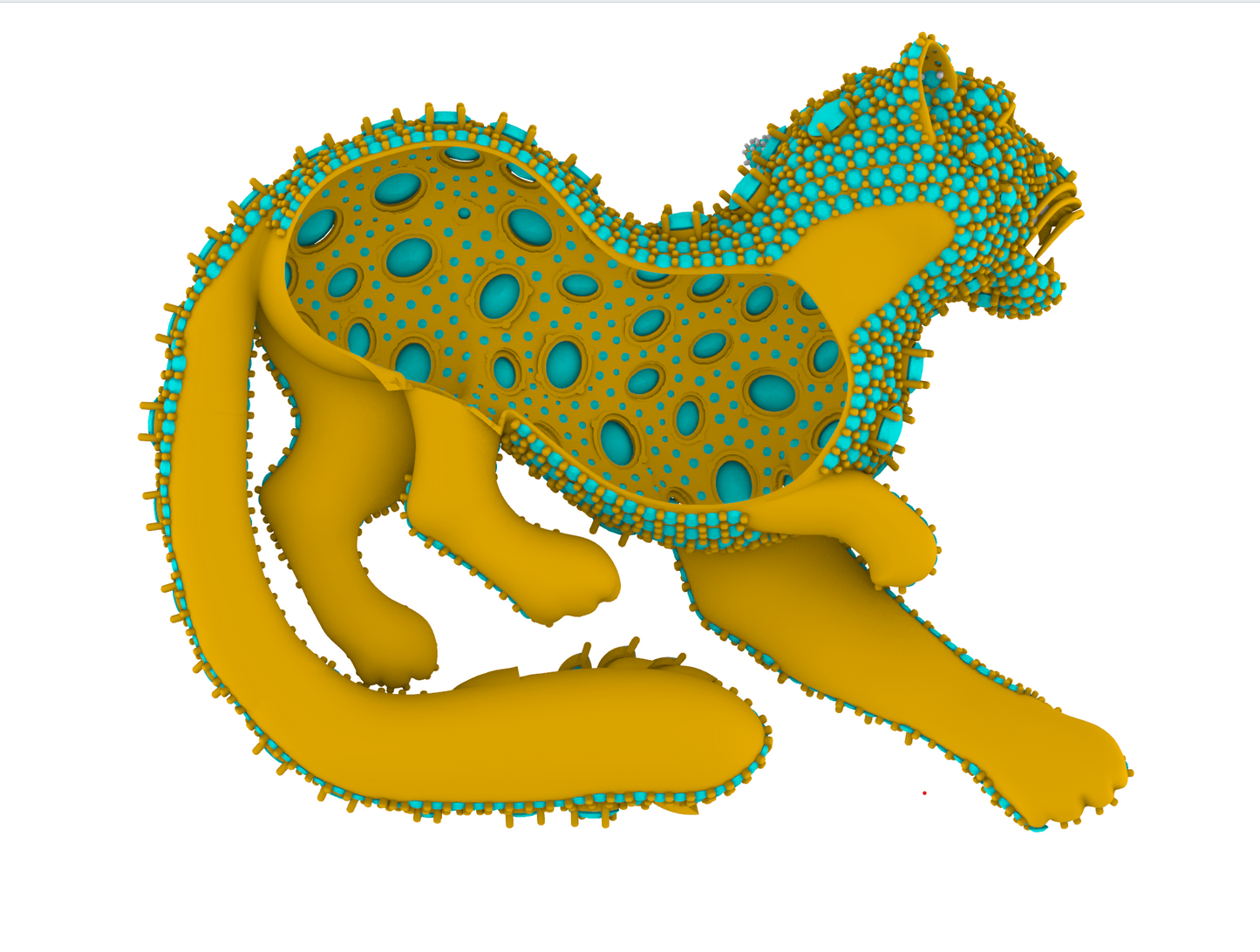 Panther brooch 3dm & stl cad file